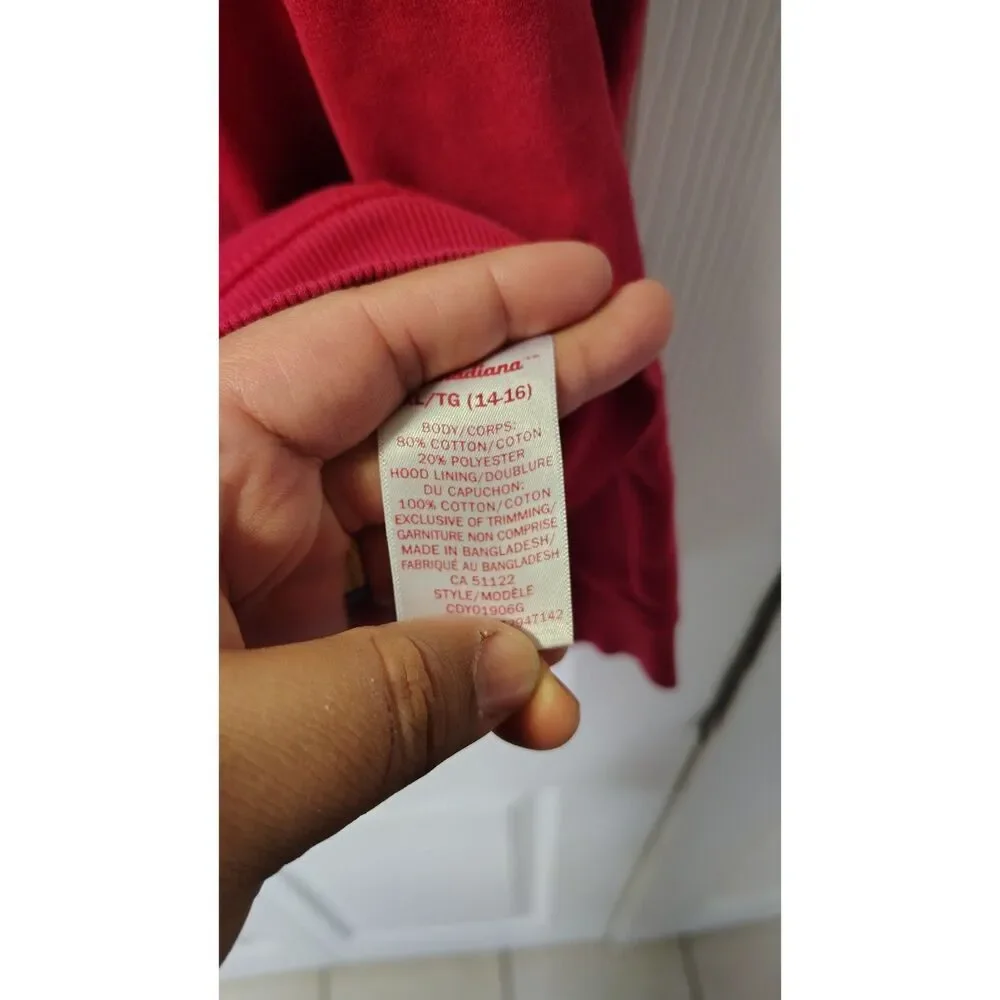 Canadiana XL Red Zip-Up‎ Hoodie
